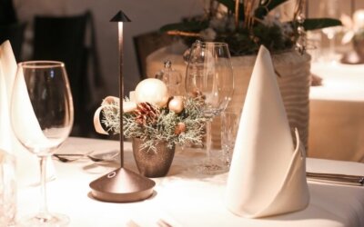 Winterliches Candle-Light-Dinner